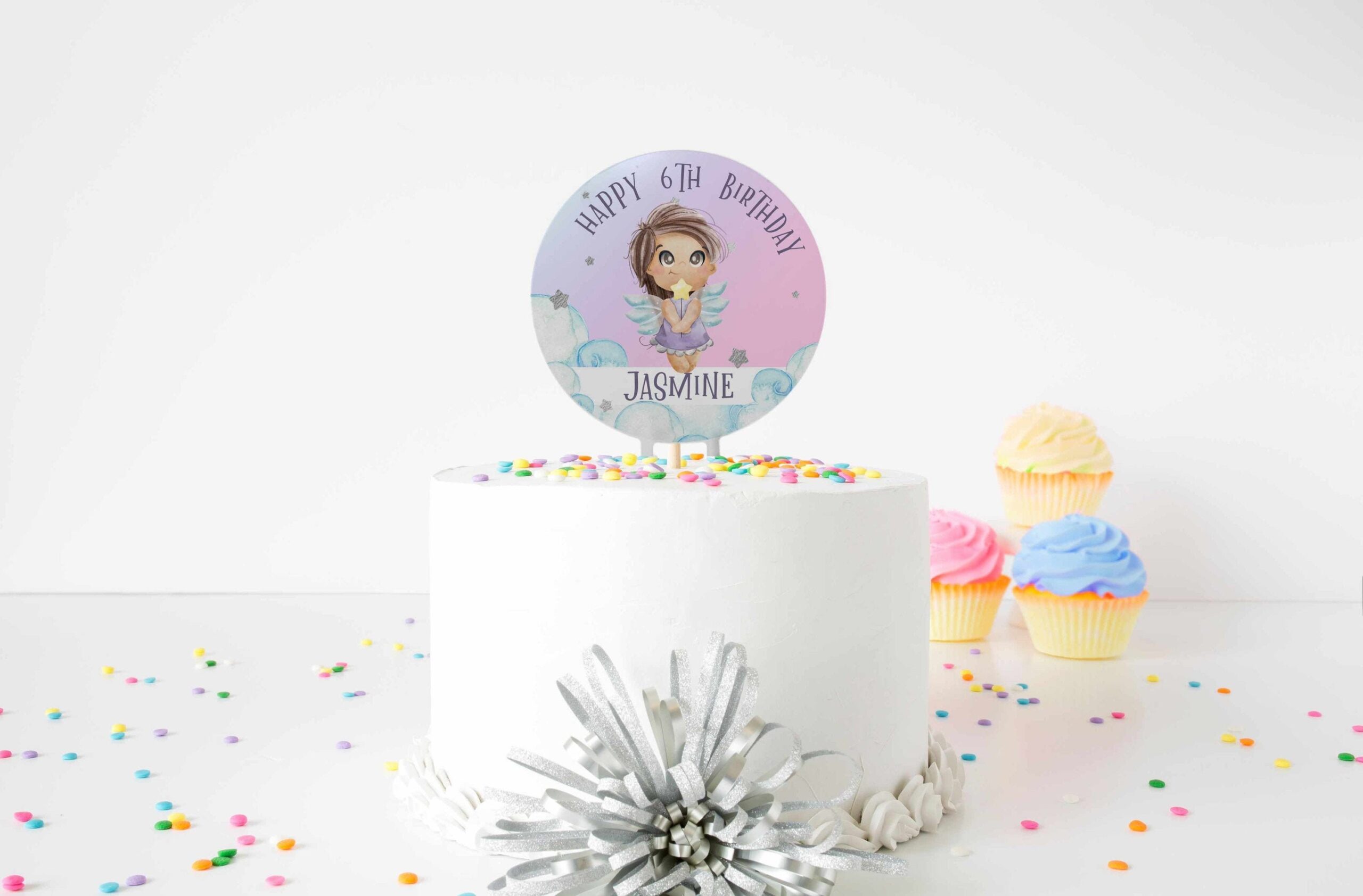 Knitting Edible Cupcake Toppers - Stand-up Fairy Cake Decorations / Birthday  | eBay